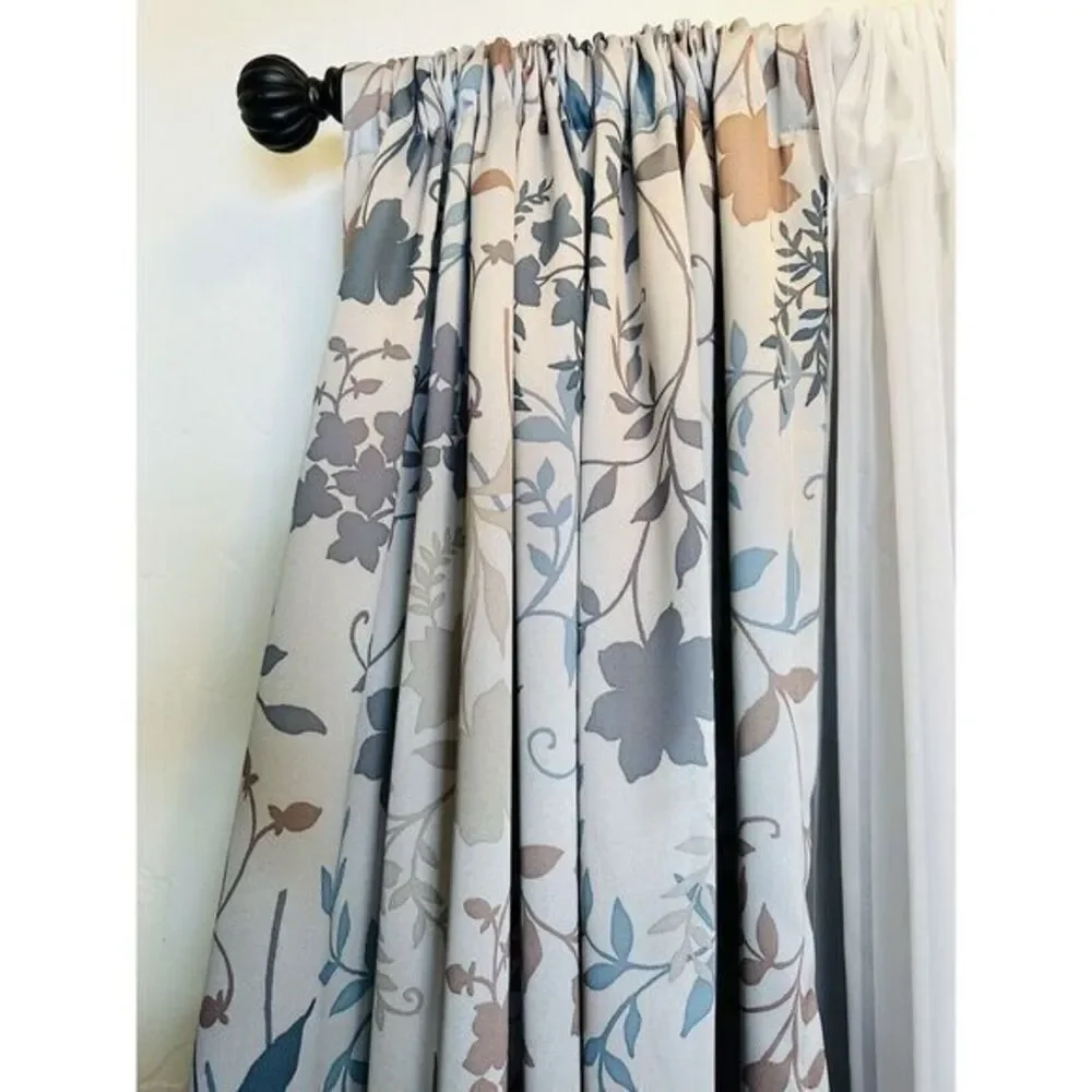 Sun Zero‎ Emory Botanical Print Energy Saving Light-Filtering Rod Pocket Single